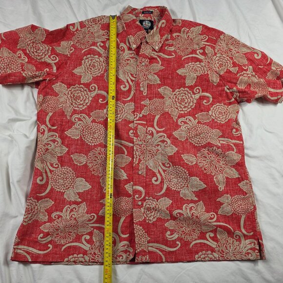 Reyn Spooner Kloth Mens Size XL Red Floral Button Front Shirt Aloha Hawaiian - Picture 8 of 9